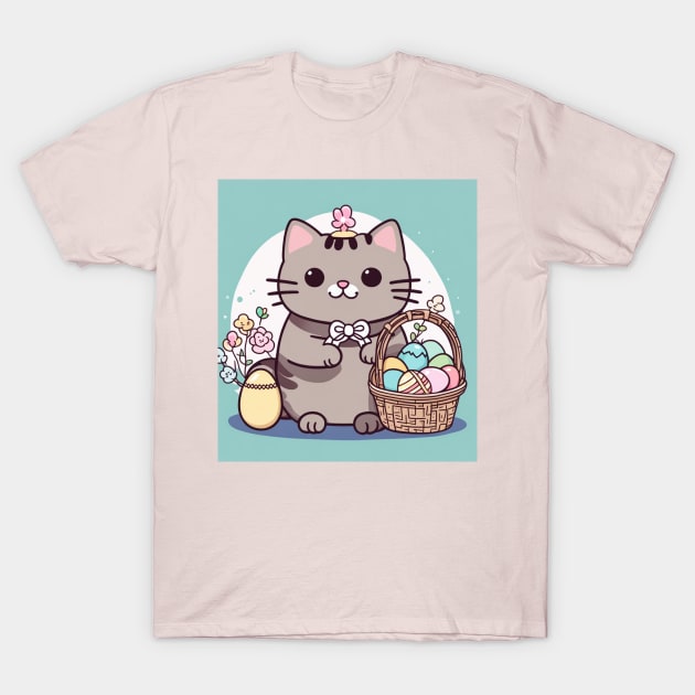 Cute Easter Pusheen T-Shirt by Love of animals